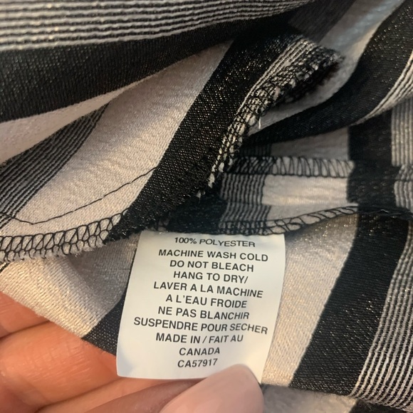 THII Black Stripe Strapless Cocktail Dress - Picture 8 of 16